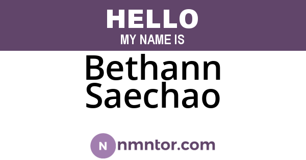 Bethann Saechao