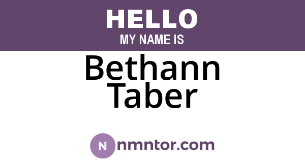 Bethann Taber