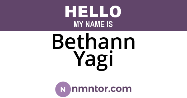 Bethann Yagi