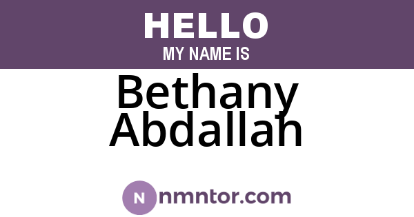 Bethany Abdallah