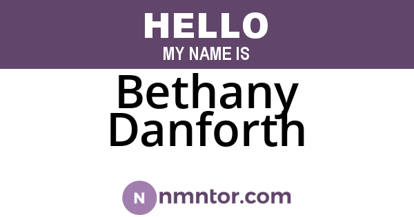 Bethany Danforth
