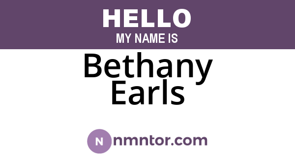 Bethany Earls