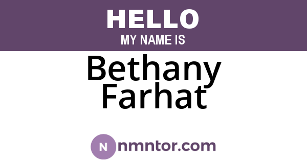 Bethany Farhat