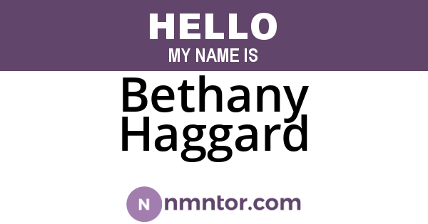 Bethany Haggard