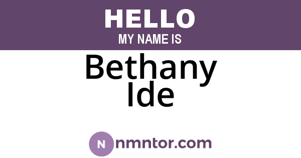 Bethany Ide