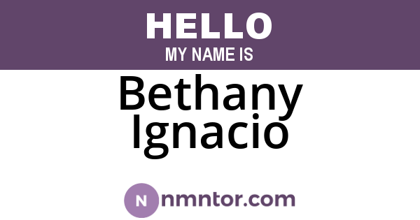 Bethany Ignacio