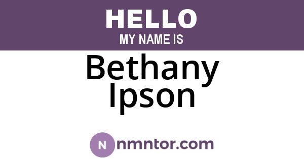 Bethany Ipson