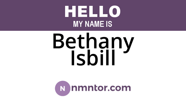 Bethany Isbill