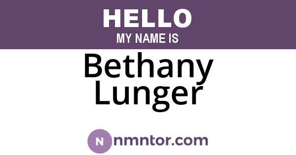 Bethany Lunger