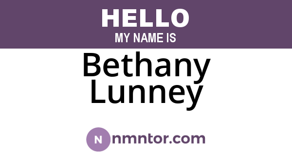 Bethany Lunney