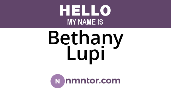 Bethany Lupi