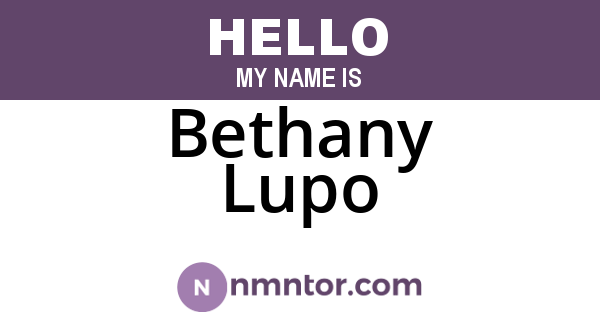 Bethany Lupo