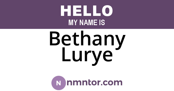 Bethany Lurye