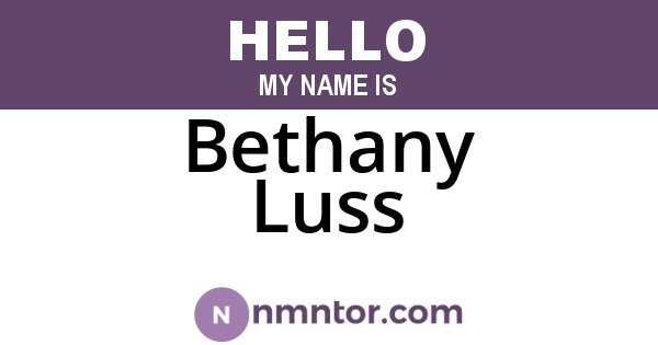 Bethany Luss