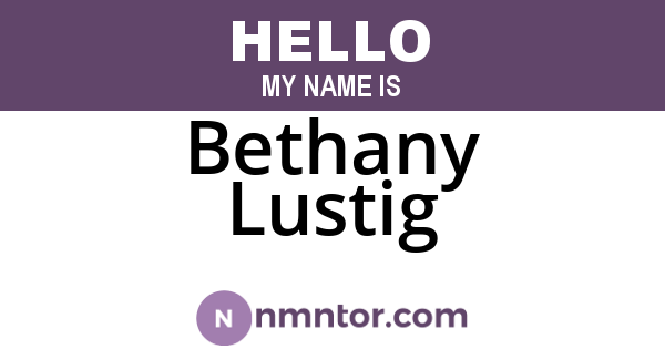 Bethany Lustig