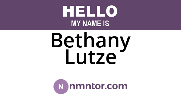 Bethany Lutze