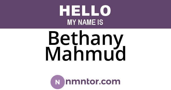 Bethany Mahmud