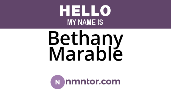 Bethany Marable