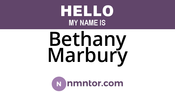Bethany Marbury