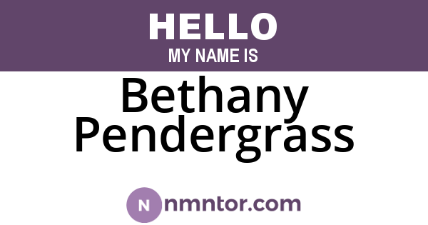 Bethany Pendergrass
