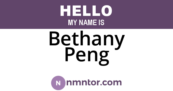 Bethany Peng