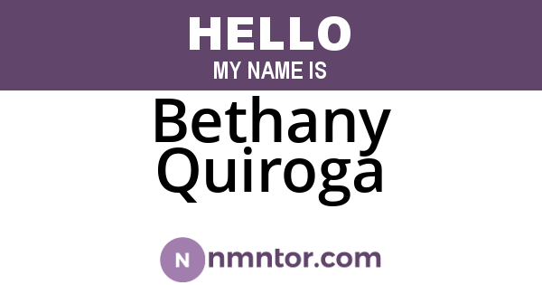 Bethany Quiroga