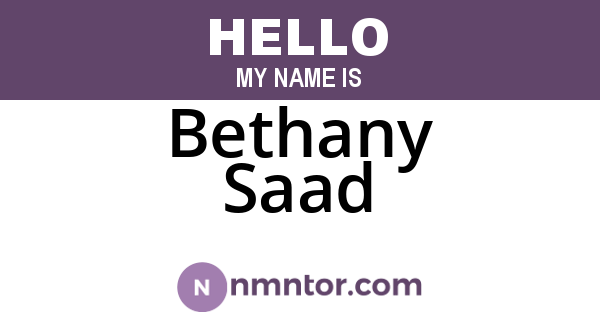 Bethany Saad
