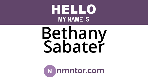 Bethany Sabater