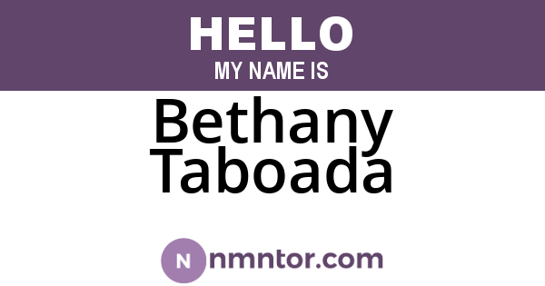 Bethany Taboada