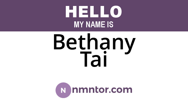 Bethany Tai