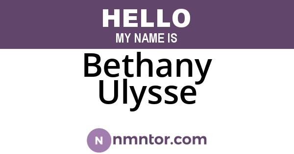 Bethany Ulysse