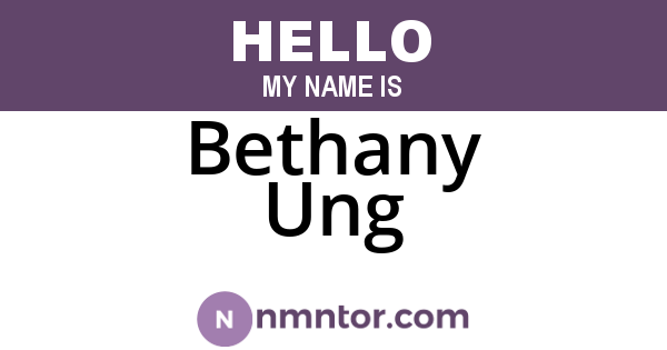 Bethany Ung