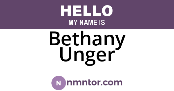 Bethany Unger