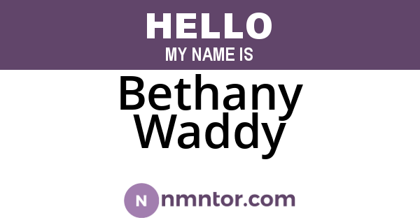 Bethany Waddy