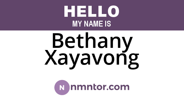 Bethany Xayavong