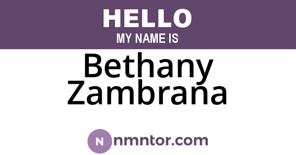 Bethany Zambrana