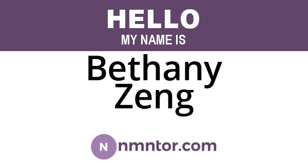 Bethany Zeng