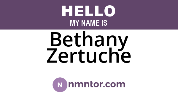 Bethany Zertuche