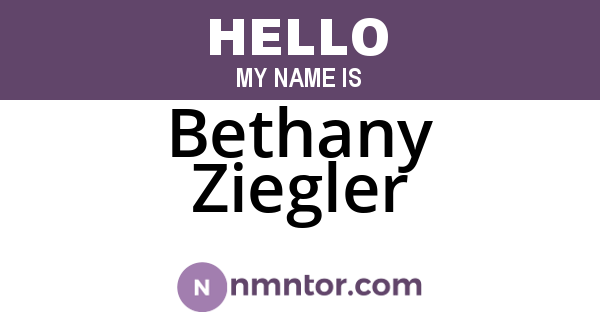 Bethany Ziegler