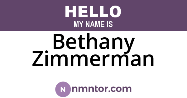 Bethany Zimmerman