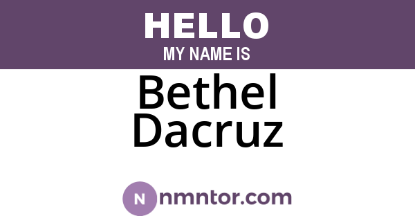 Bethel Dacruz