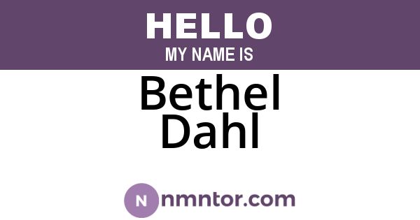 Bethel Dahl