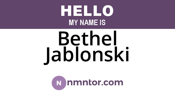 Bethel Jablonski