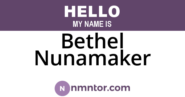 Bethel Nunamaker