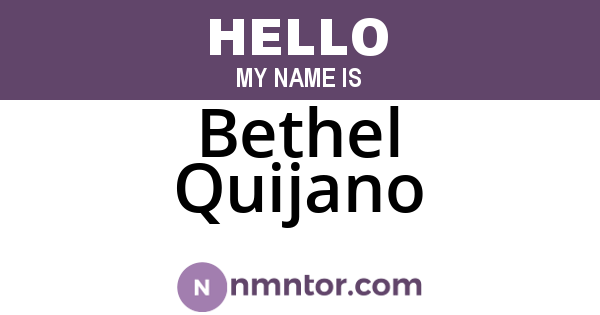 Bethel Quijano