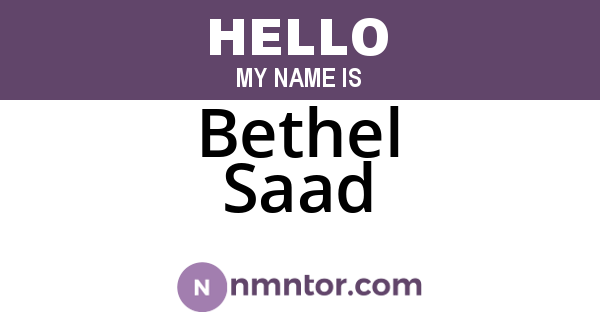 Bethel Saad