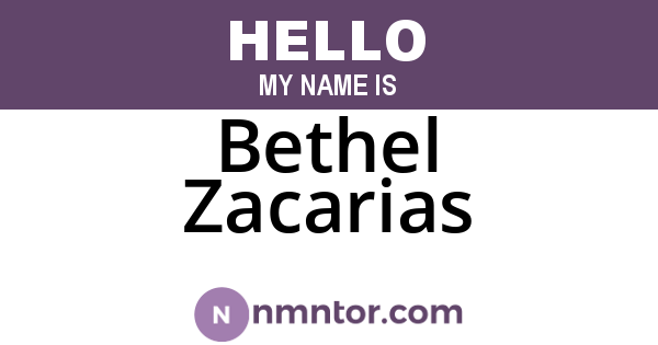 Bethel Zacarias