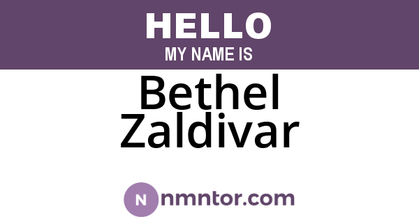 Bethel Zaldivar