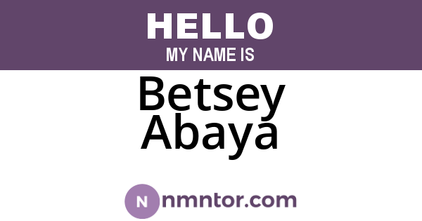 Betsey Abaya