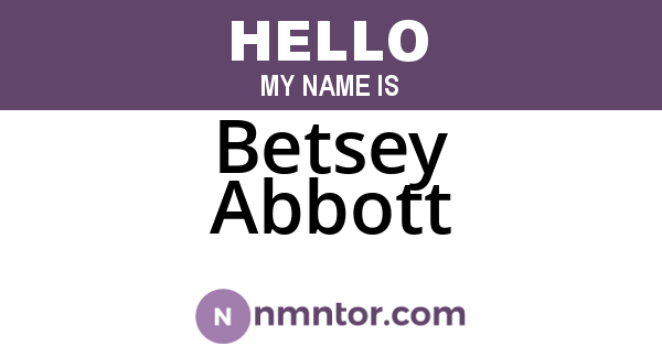 Betsey Abbott
